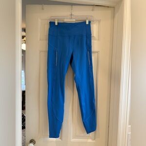Athleta Rainier Leggings in vivid blue size small